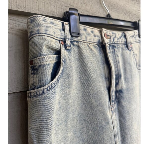 Pilcro Anthropologie Light Wash Denim Midi Skirt | Size 10 - Picture 7 of 9